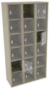 see through employee lockers