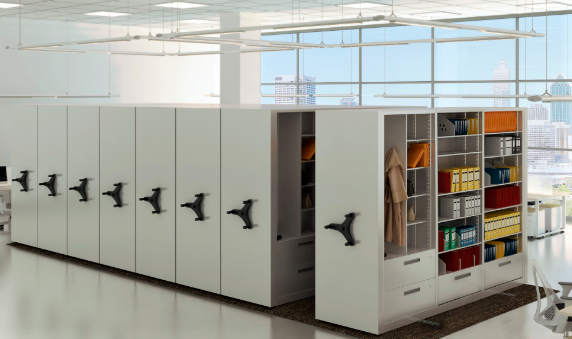 rotary files with mobile shelving ISDA Network for Storage